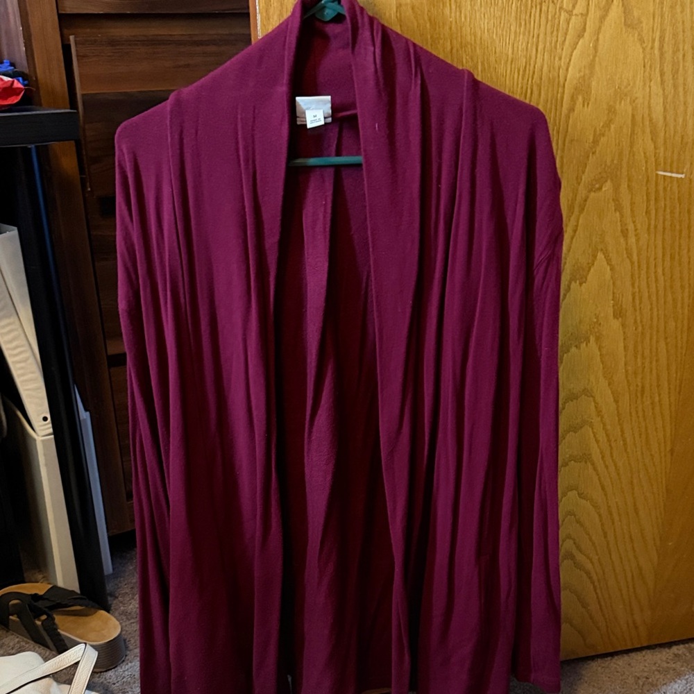 A New Day Deep Red/Maroon Cardigan